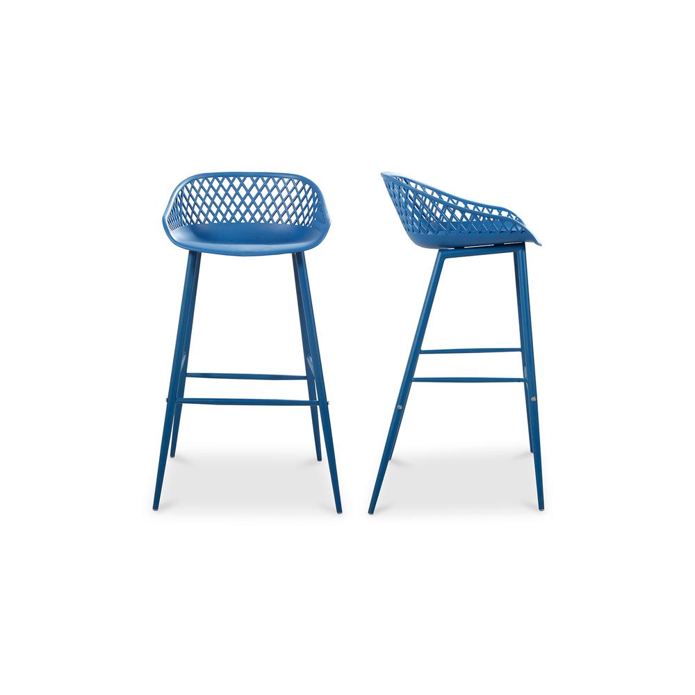 Piazza Outdoor Barstool Blue-Set Of Two. Picture 1