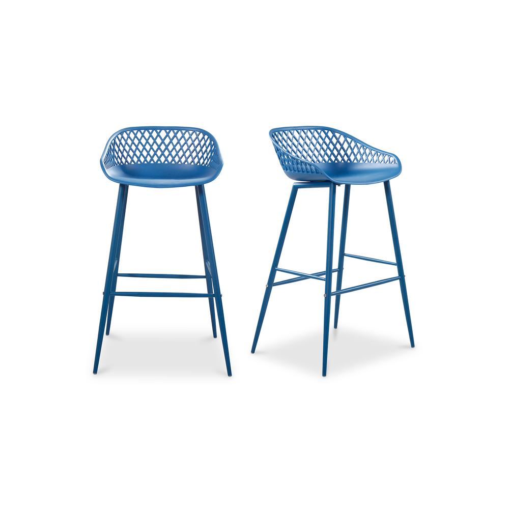 Piazza Outdoor Barstool Blue-Set Of Two. Picture 2