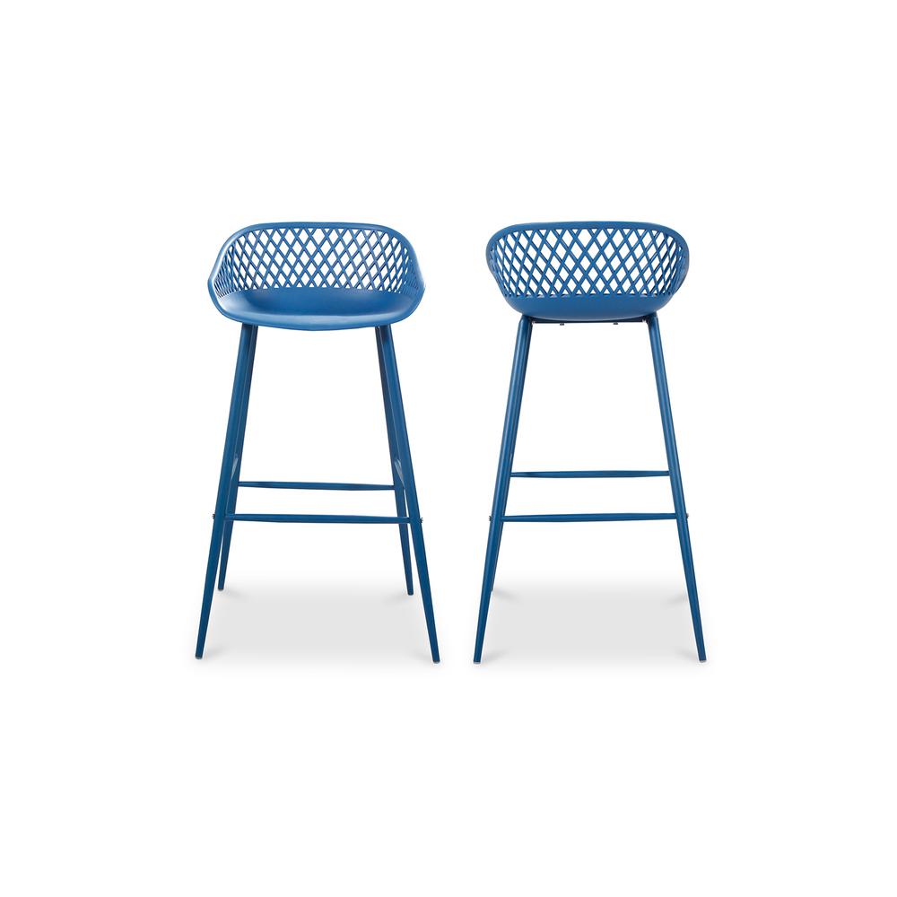 Piazza Outdoor Barstool Blue-Set Of Two. Picture 3