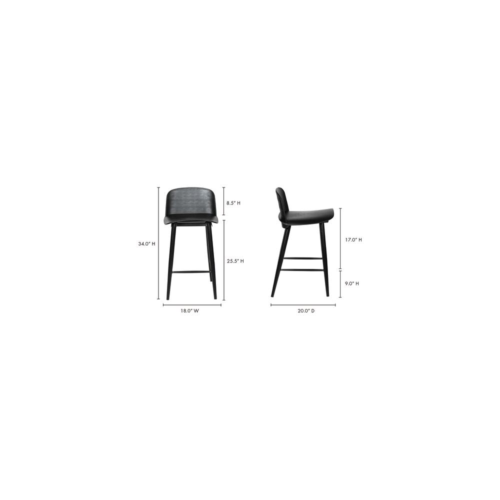 Looey Counter Stool Black-Set Of Two. Picture 10