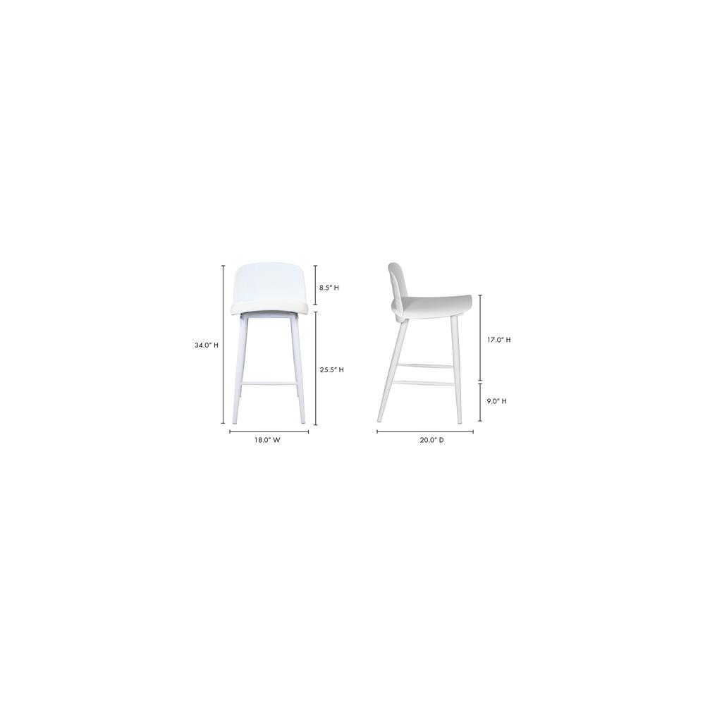 Looey Counter Stool White-Set Of Two. Picture 10