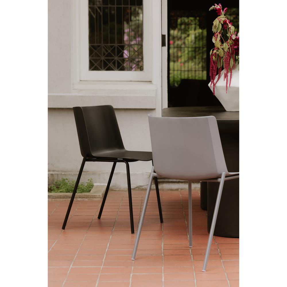 Silla Outdoor Dining Chair Black-Set Of Two. Picture 8