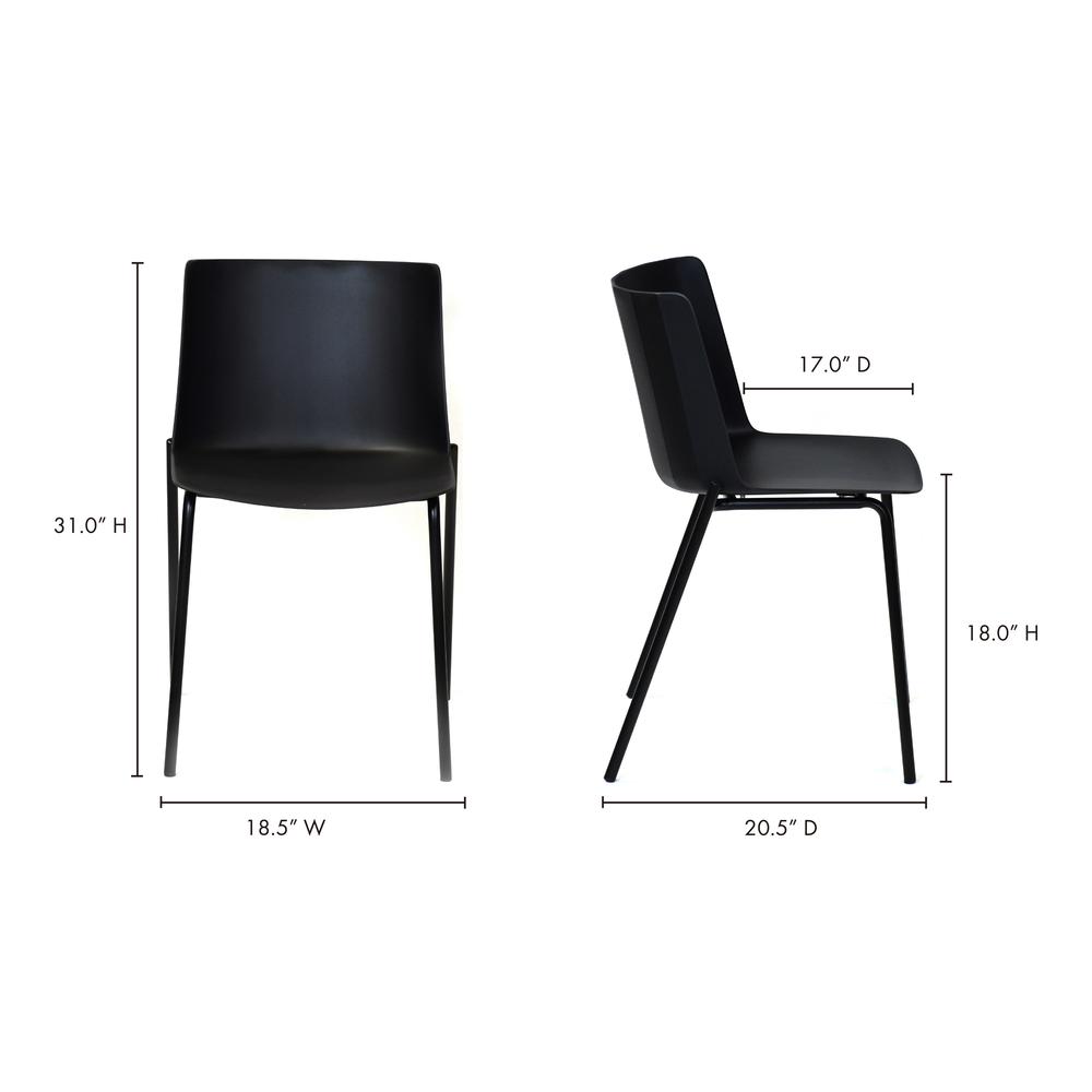 Silla Outdoor Dining Chair Black-Set Of Two. Picture 9