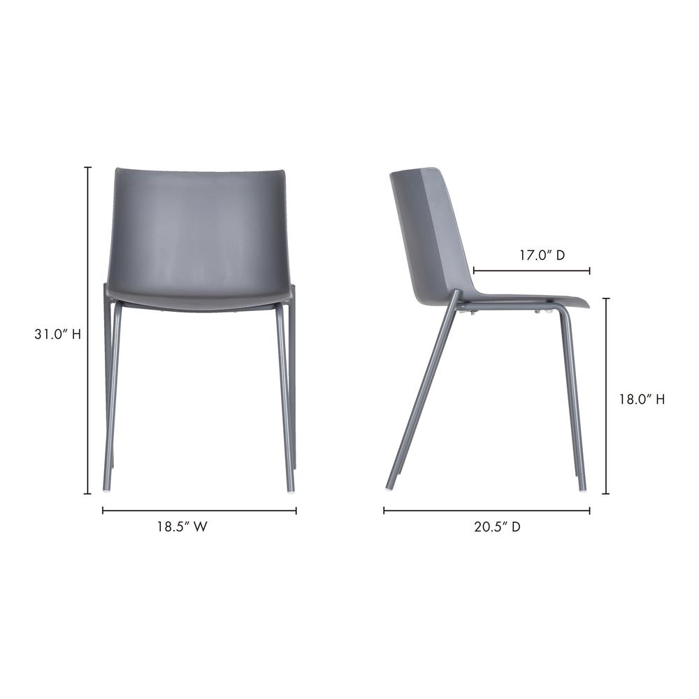 Silla Outdoor Dining Chair Charcoal Grey-Set Of Two. Picture 10