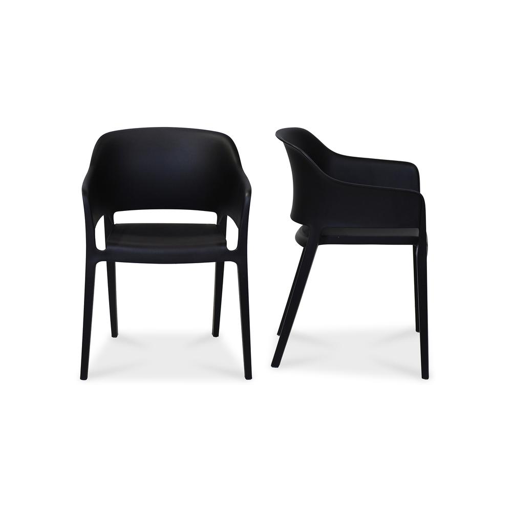 Faro Outdoor Dining Chair Black-Set Of Two. Picture 1