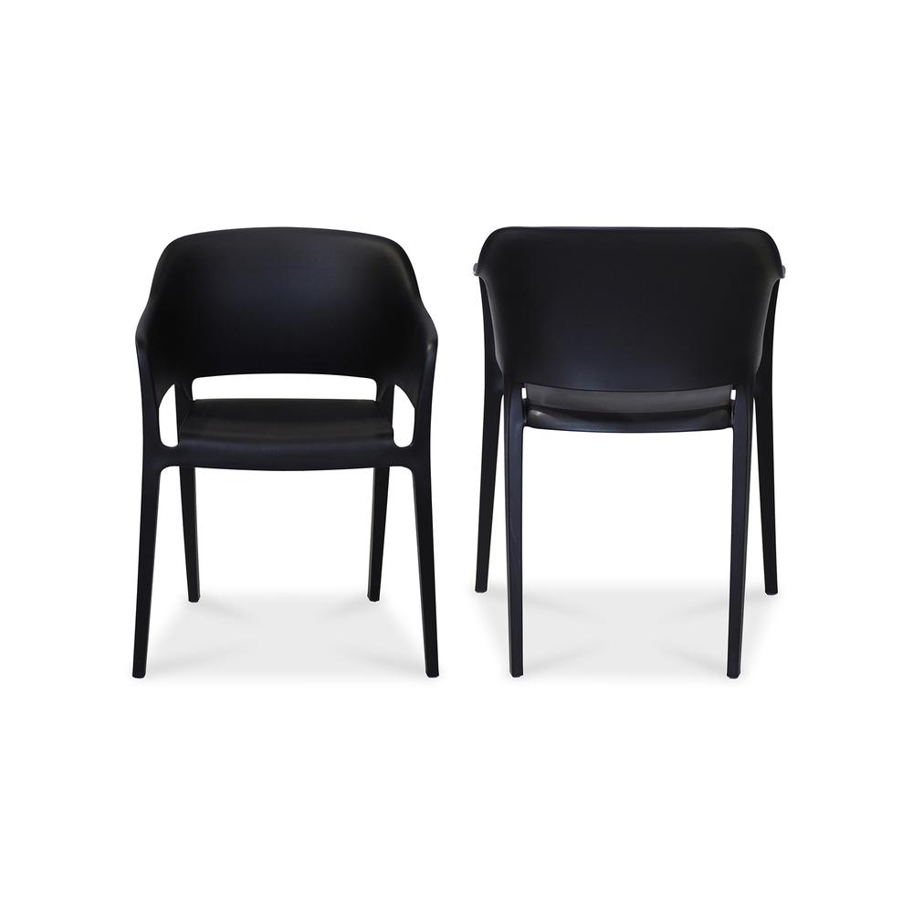 Faro Outdoor Dining Chair Black-Set Of Two. Picture 3