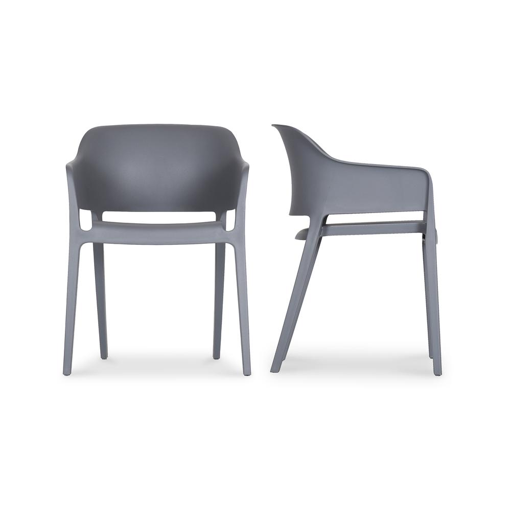 Faro Outdoor Dining Chair Charcoal Grey-Set Of Two. Picture 1