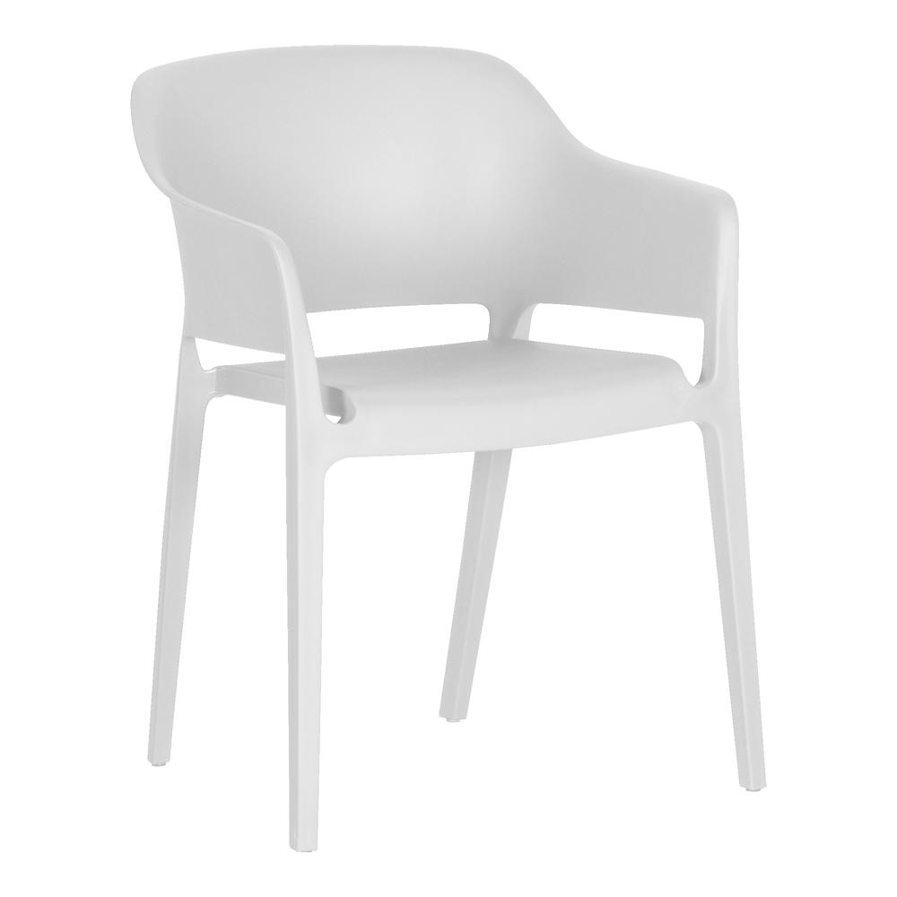 FARO OUTDOOR DINING CHAIR WHITE-SET OF TWO. Picture 3
