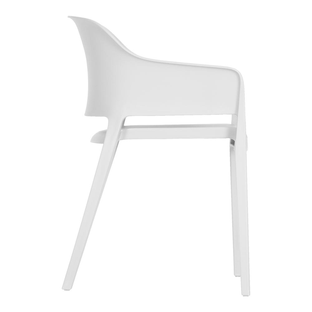 FARO OUTDOOR DINING CHAIR WHITE-SET OF TWO. Picture 4