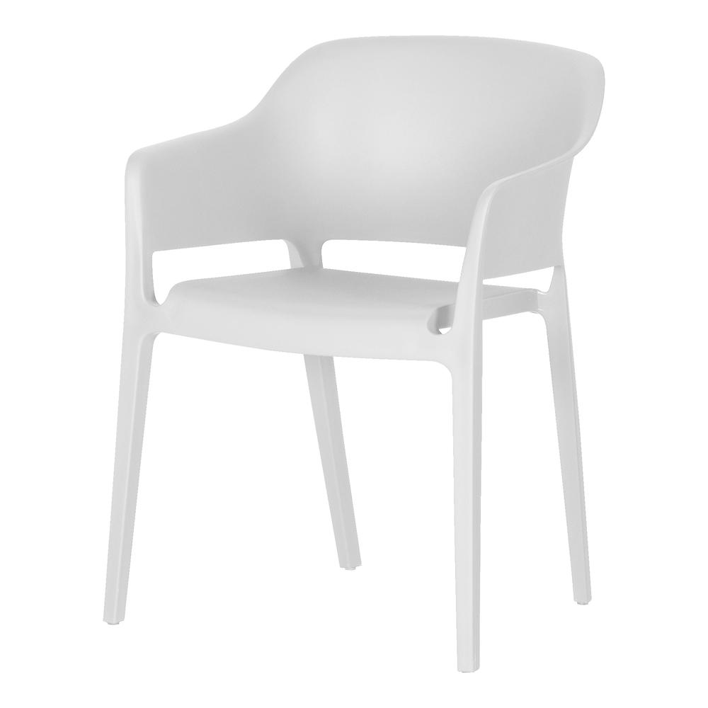 FARO OUTDOOR DINING CHAIR WHITE-SET OF TWO. Picture 2