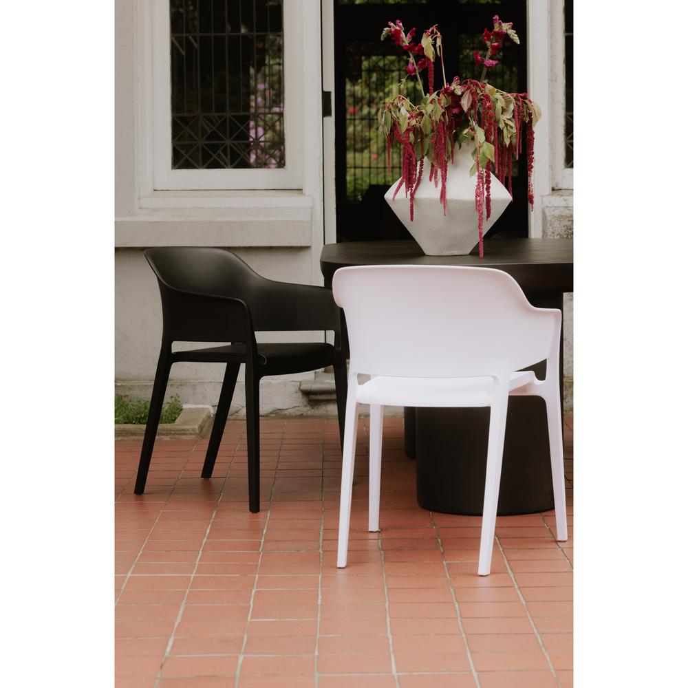 Faro Outdoor Dining Chair White-Set Of Two. Picture 10
