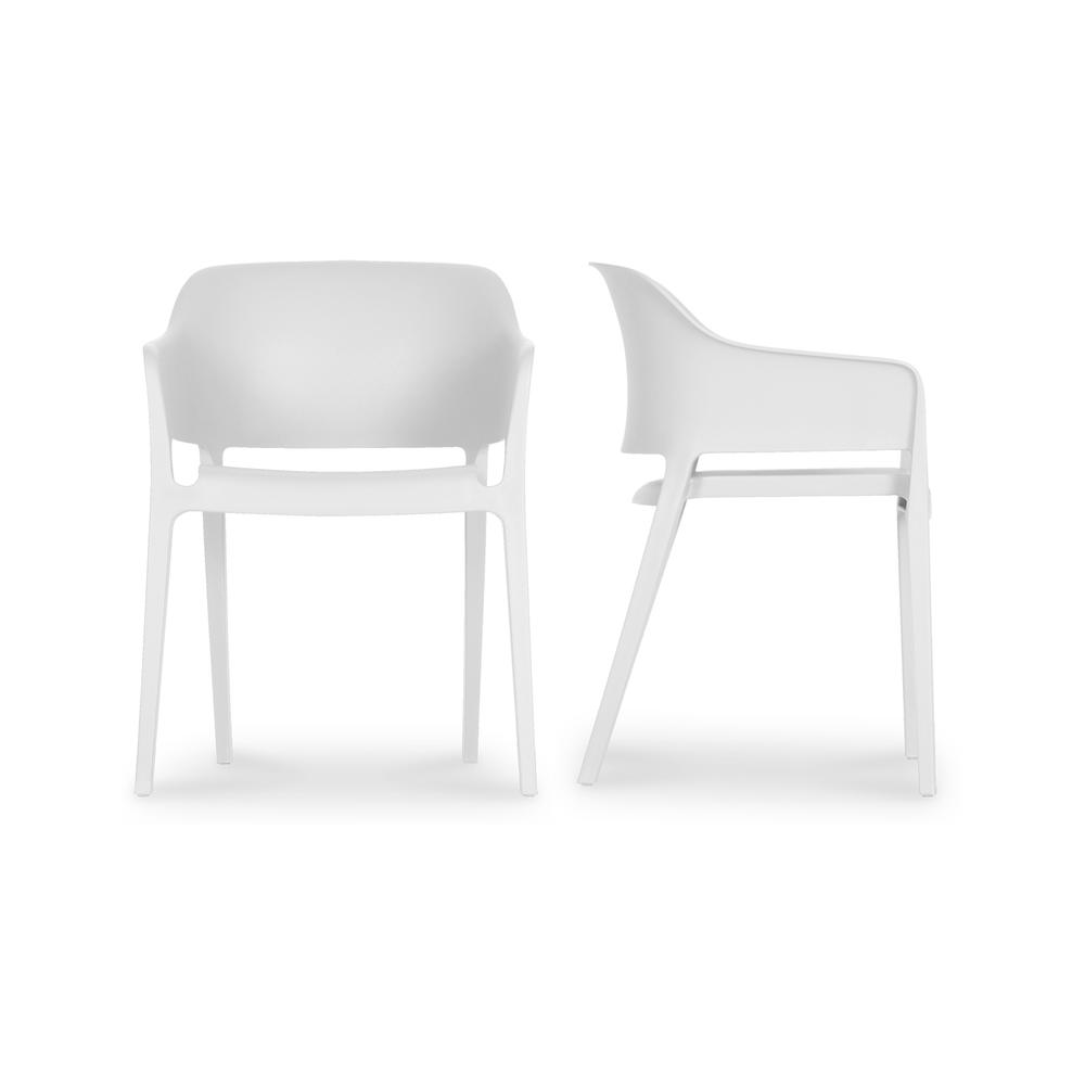 Faro Outdoor Dining Chair White-Set Of Two. Picture 1