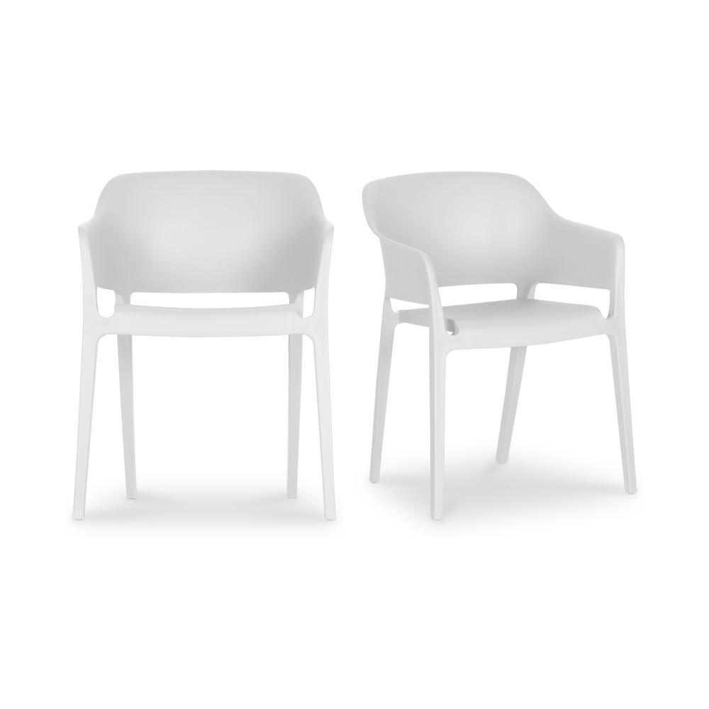 Faro Outdoor Dining Chair White-Set Of Two. Picture 2