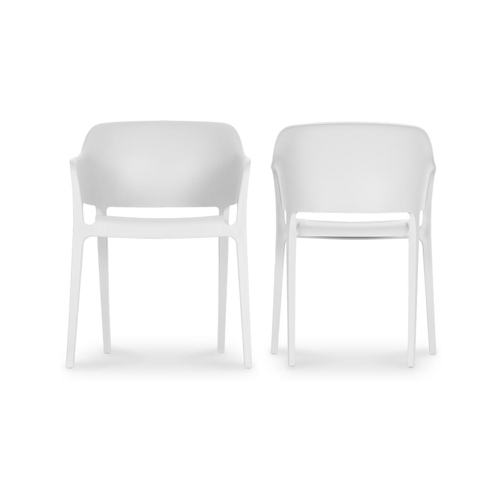 Faro Outdoor Dining Chair White-Set Of Two. Picture 3