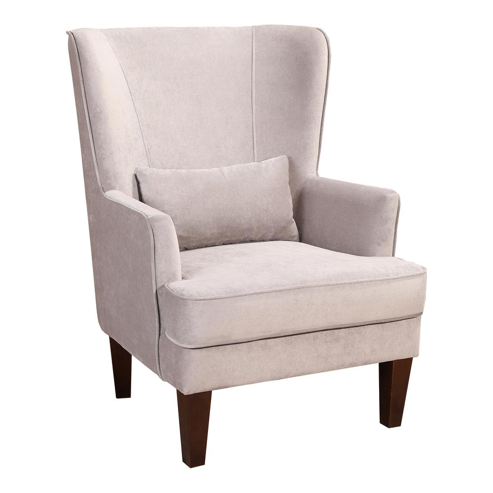 Prince Arm Chair Grey Velvet. Picture 1