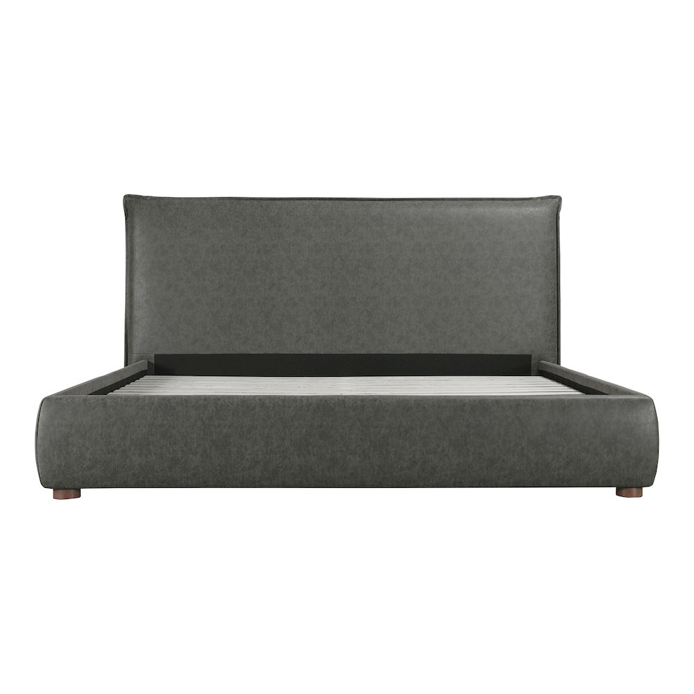 Luzon Queen Bed Slate Vegan Leather. Picture 2