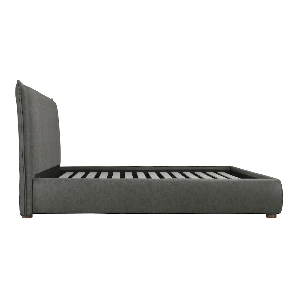 Luzon Queen Bed Slate Vegan Leather. Picture 5