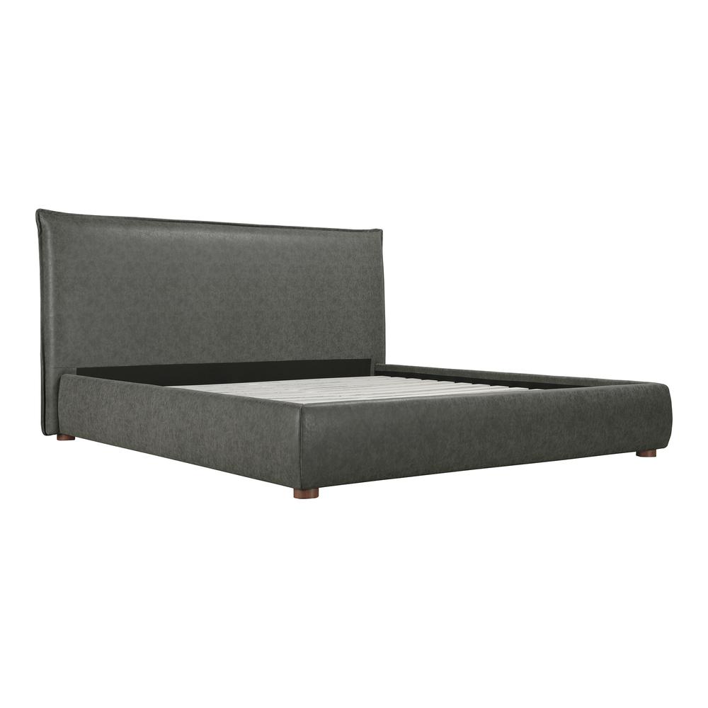 Luzon King Bed Slate Vegan Leather. Picture 4