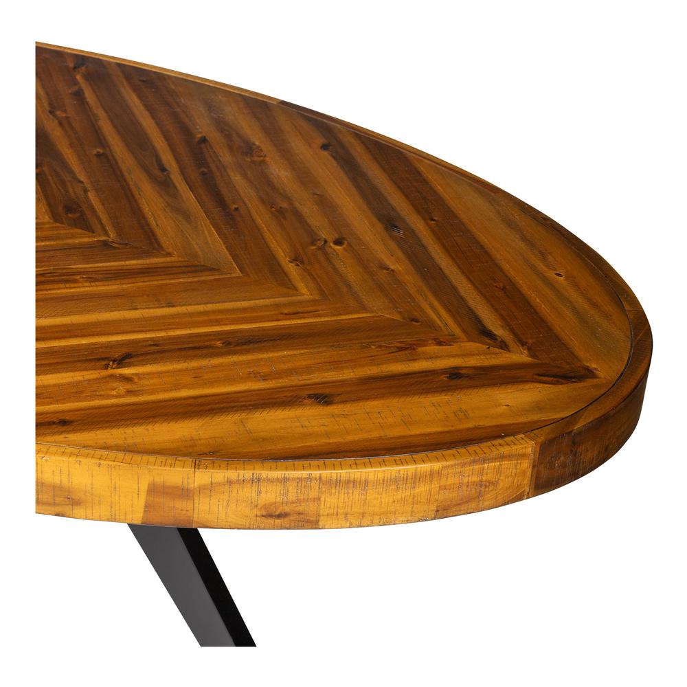 Parq Oval Dining Table Amber. Picture 7