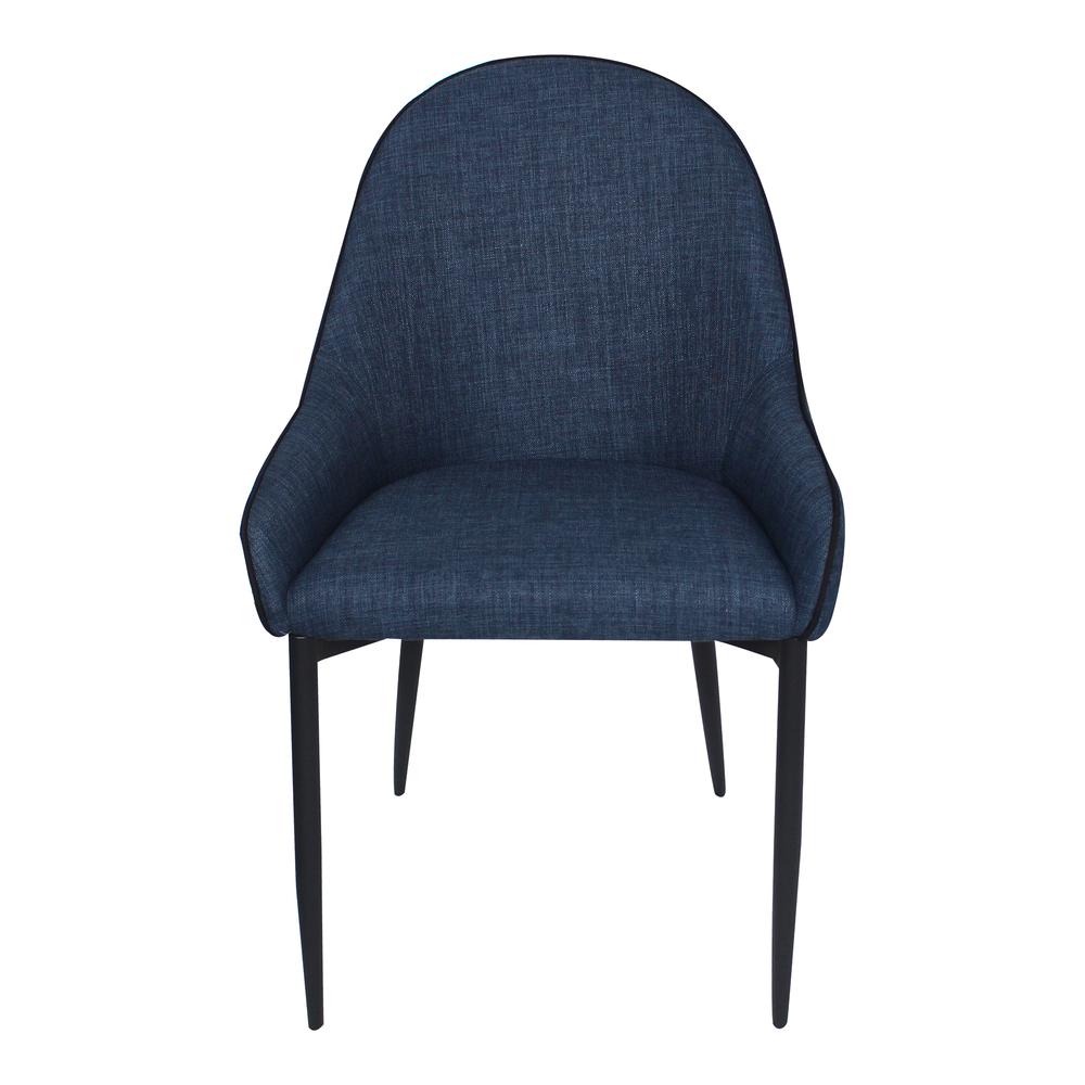 Lapis Dining Chair Dark Blue-Set Of Two. Picture 4