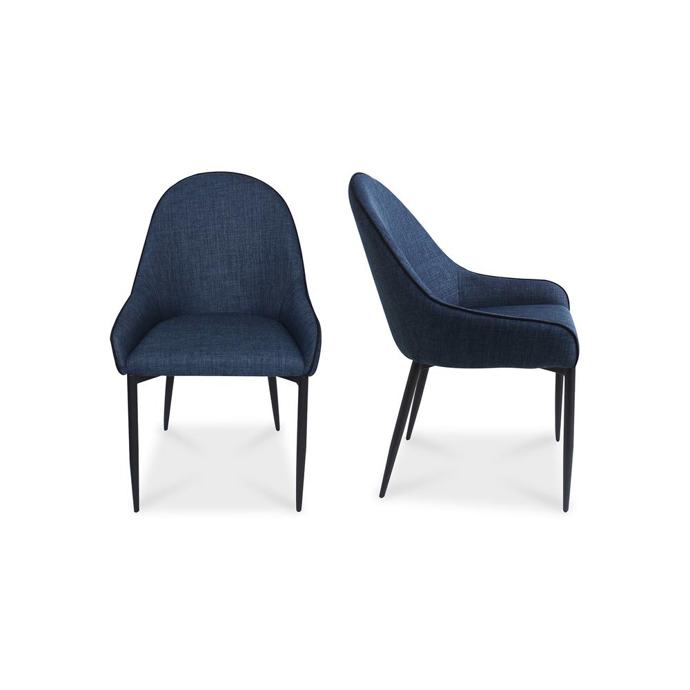 Lapis Dining Chair Dark Blue-Set Of Two. Picture 1