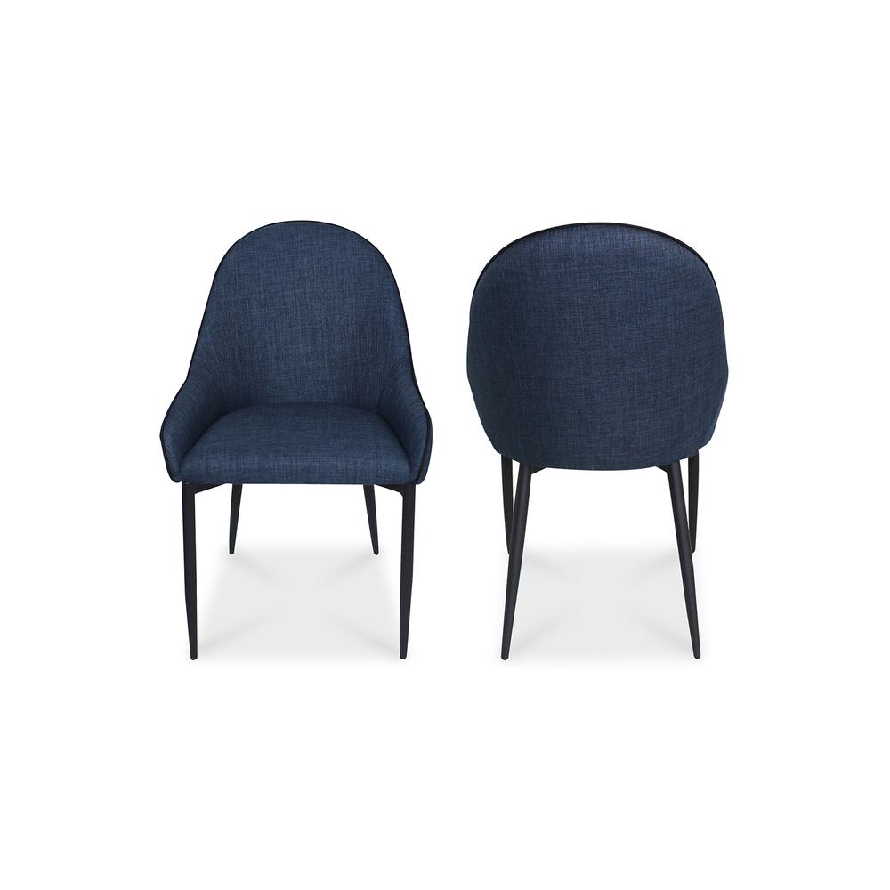 Lapis Dining Chair Dark Blue-Set Of Two. Picture 3