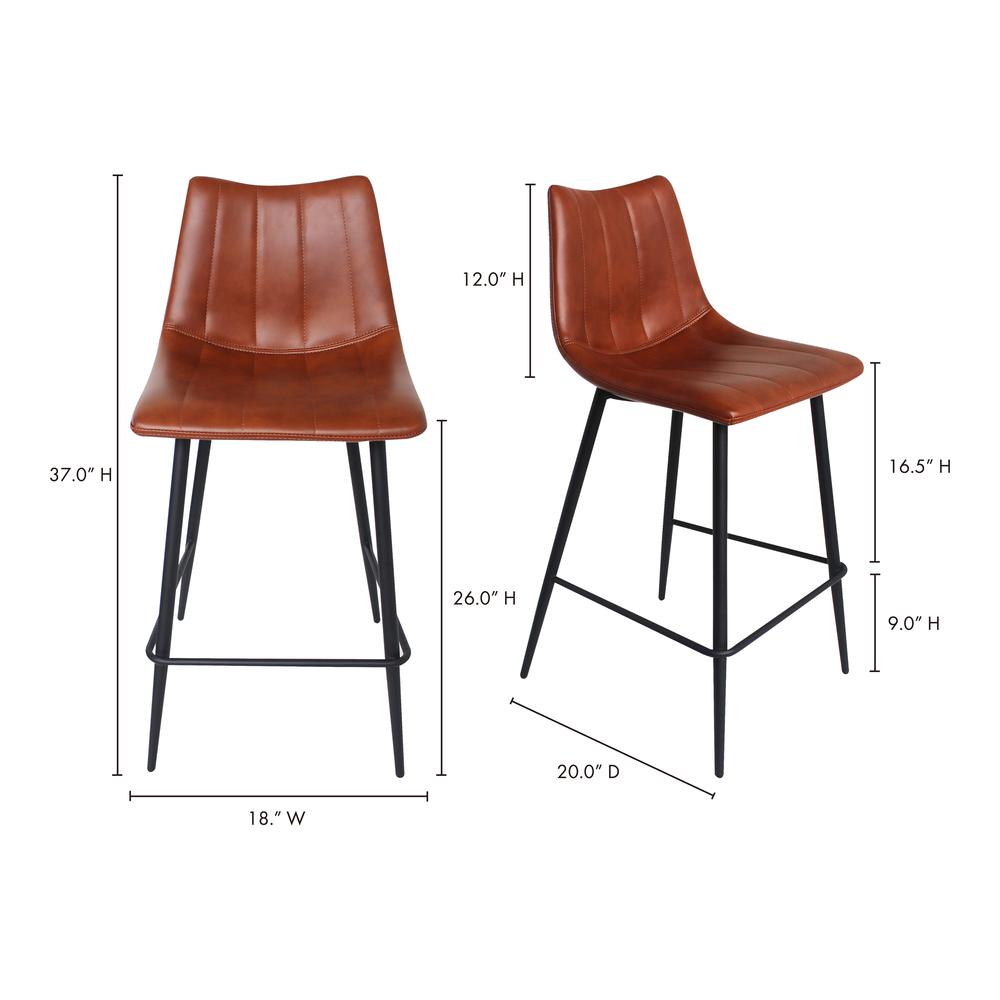 Alibi Counter Stool Brown-Set Of Two. Picture 12