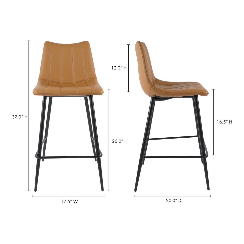 Alibi Counter Stool Tan-Set Of Two. Picture 11