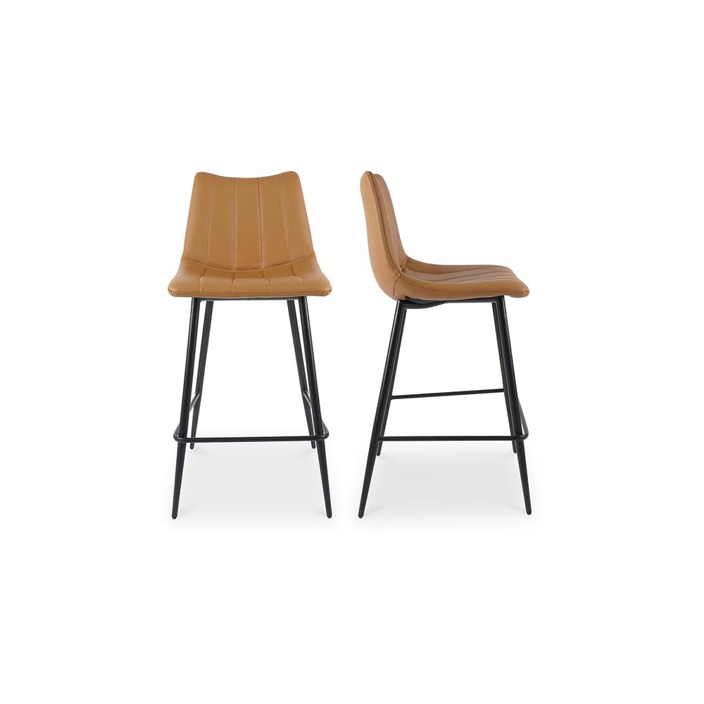 Alibi Counter Stool Tan-Set Of Two. Picture 1