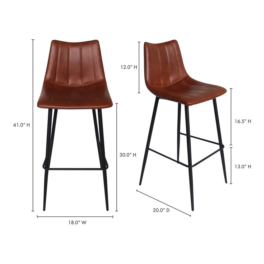 Alibi Barstool Brown-Set Of Two. Picture 12