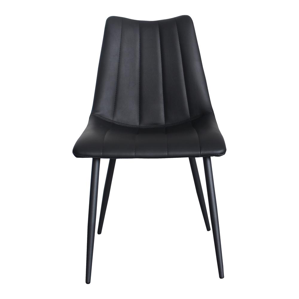 ALIBI DINING CHAIR MATTE BLACK-SET OF TWO. Picture 1