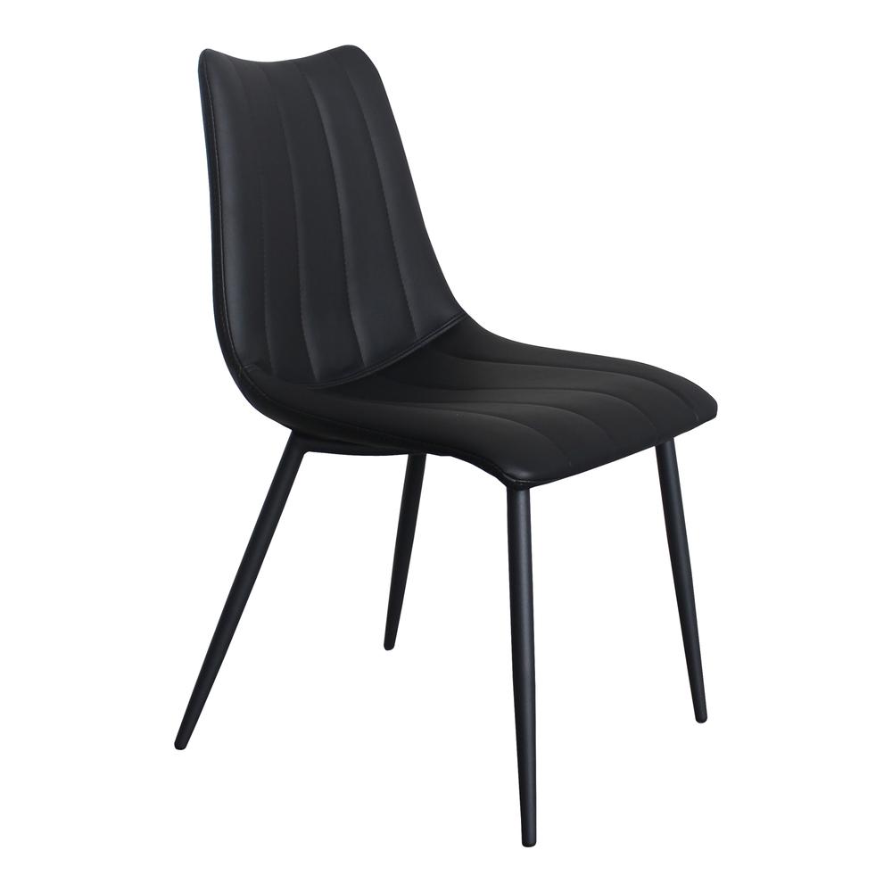 ALIBI DINING CHAIR MATTE BLACK-SET OF TWO. Picture 2
