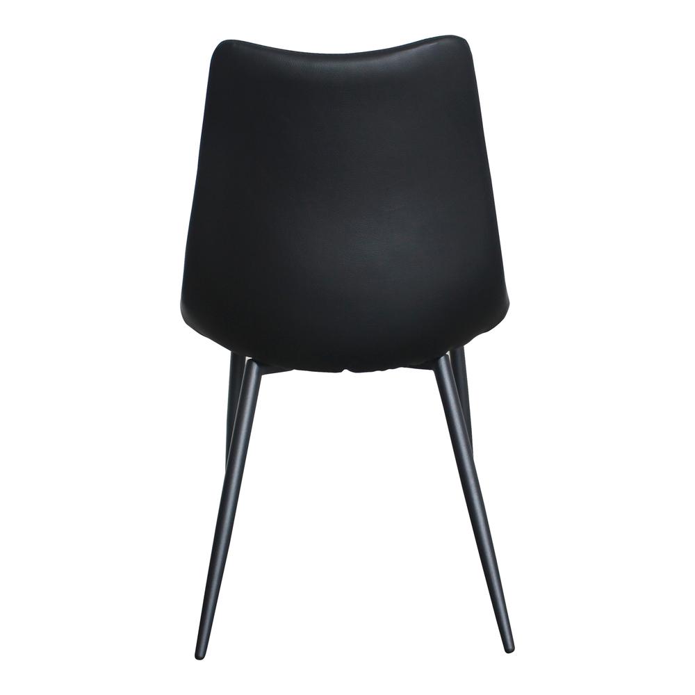 ALIBI DINING CHAIR MATTE BLACK-SET OF TWO. Picture 4