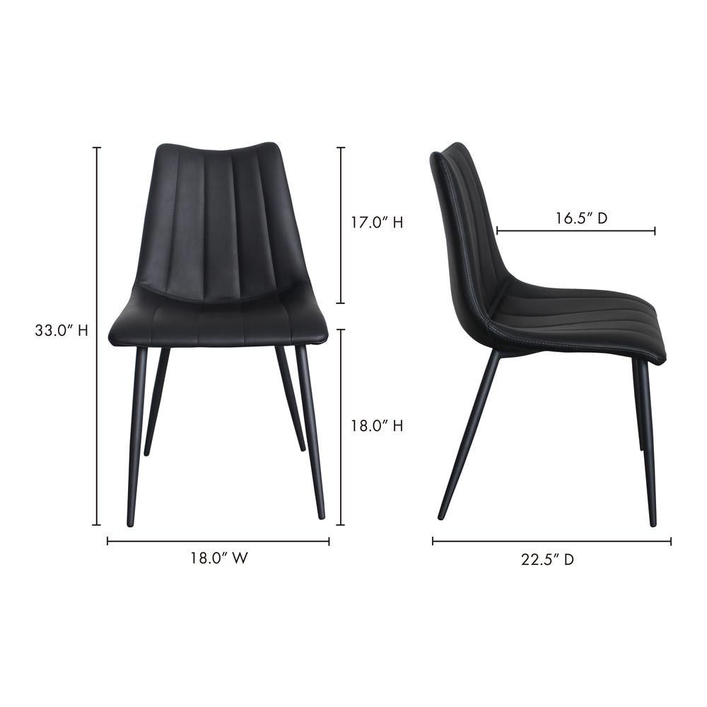 Alibi Dining Chair Matte Black-Set Of Two. Picture 11
