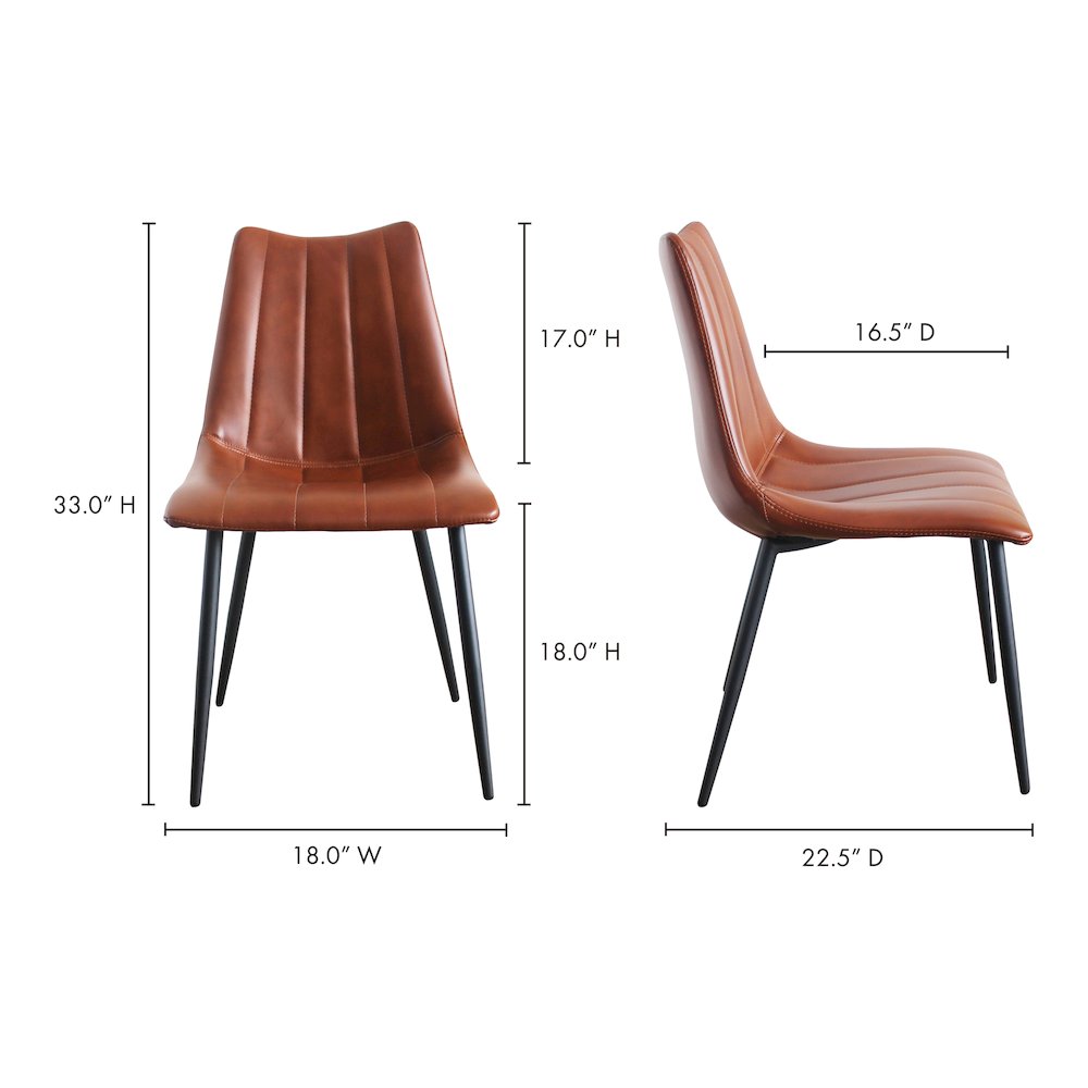 Alibi Dining Chair Brown-Set Of Two. Picture 10