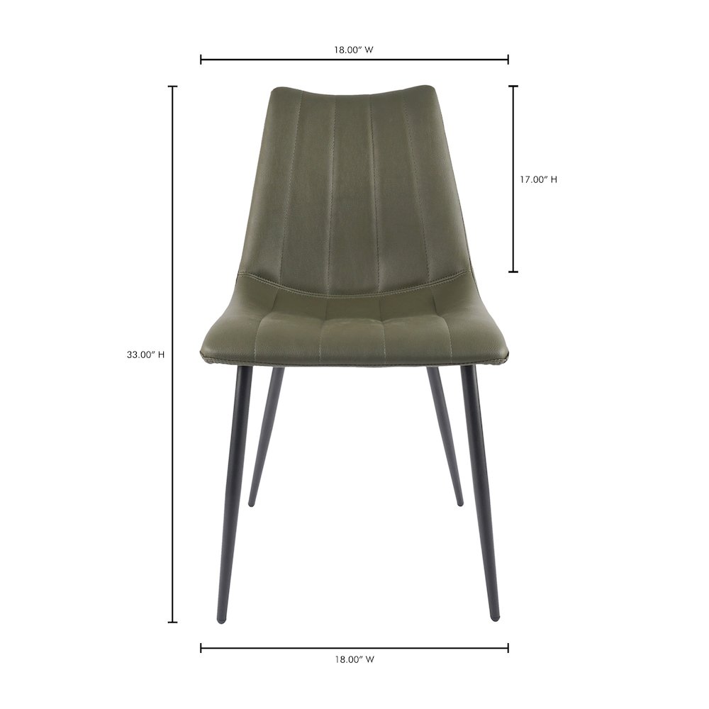 Alibi Dining Chair Dark Green-Set Of Two. Picture 12