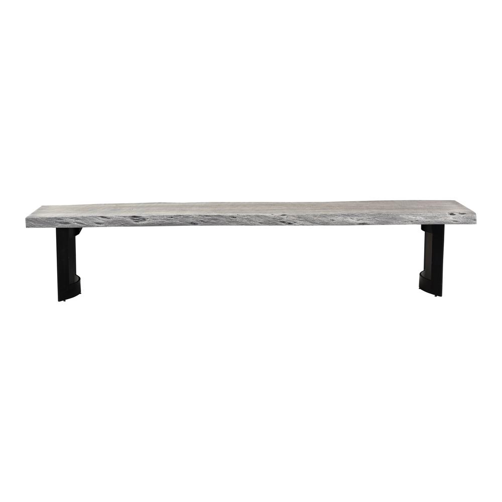 BENT BENCH SMALL WEATHERED GREY. Picture 1
