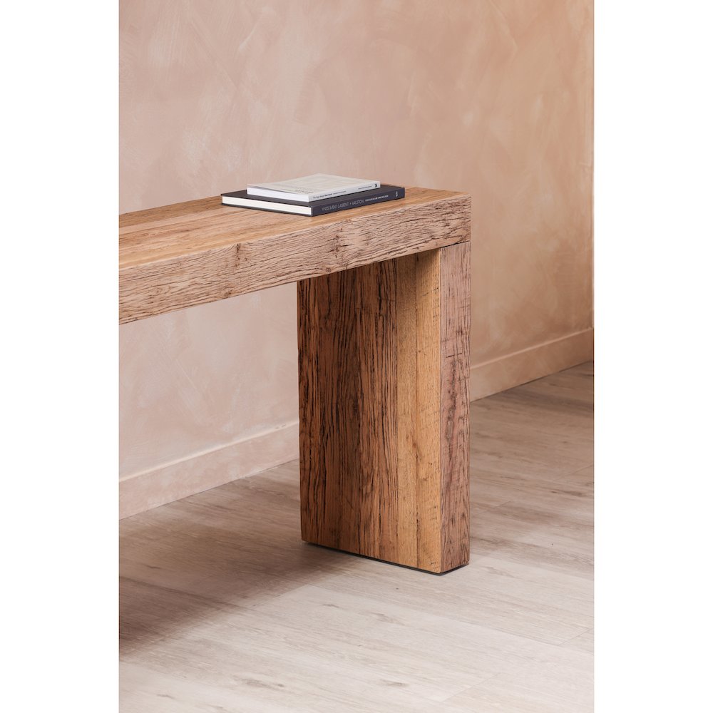 Evander Console Table Aged Oak. Picture 5