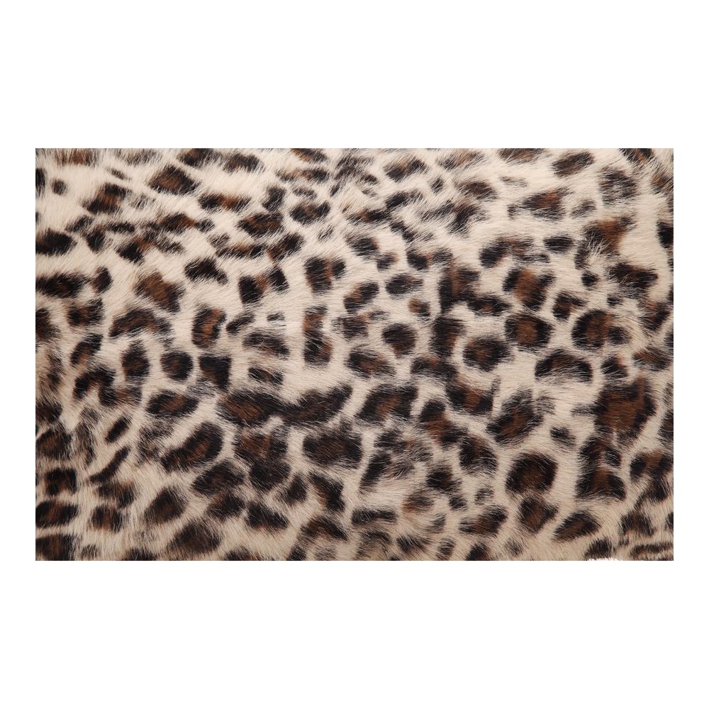 Goat Fur Bolster Spotted Brown Leopard. Picture 3
