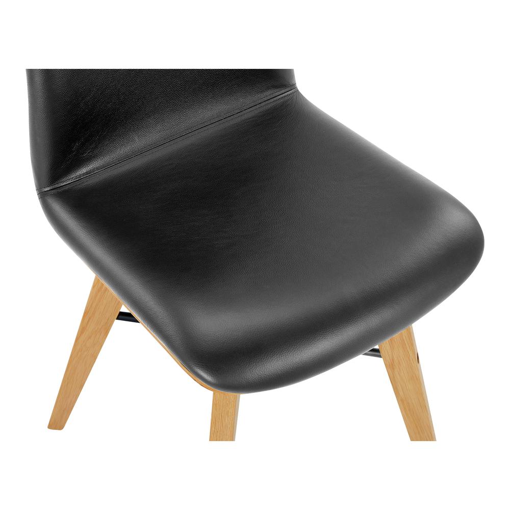 Napoli Leather Dining Chair Black-Set Of Two. Picture 9