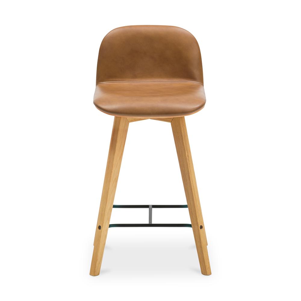 Napoli Leather Counter Stool Tan. Picture 1