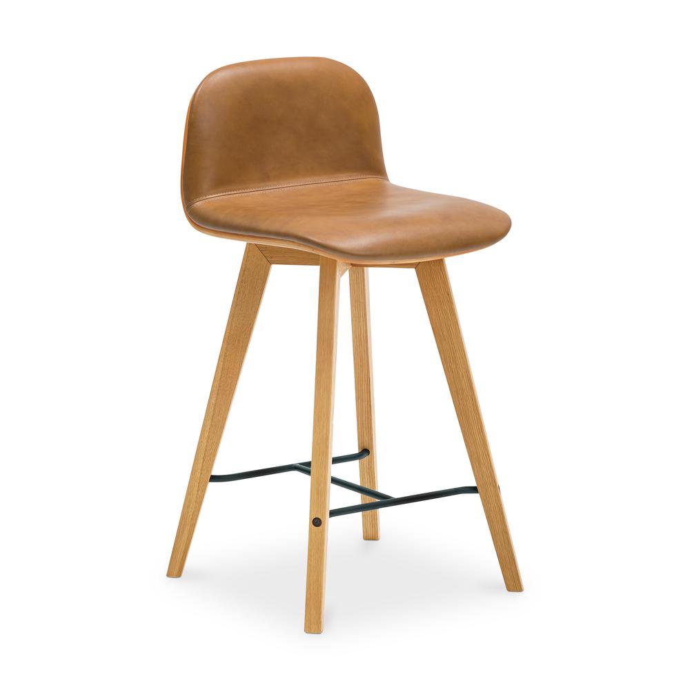 Napoli Leather Counter Stool Tan. Picture 5