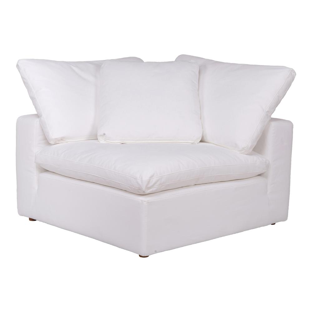 Clay Corner Chair Livesmart Fabric Cream. Picture 1