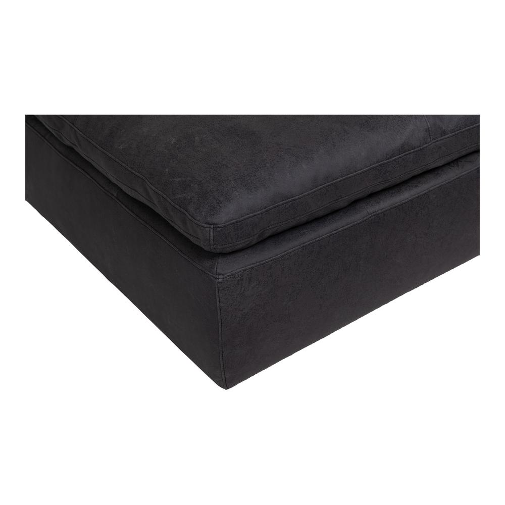 CLAY OTTOMAN NUBUCK LEATHER BLACK. Picture 3