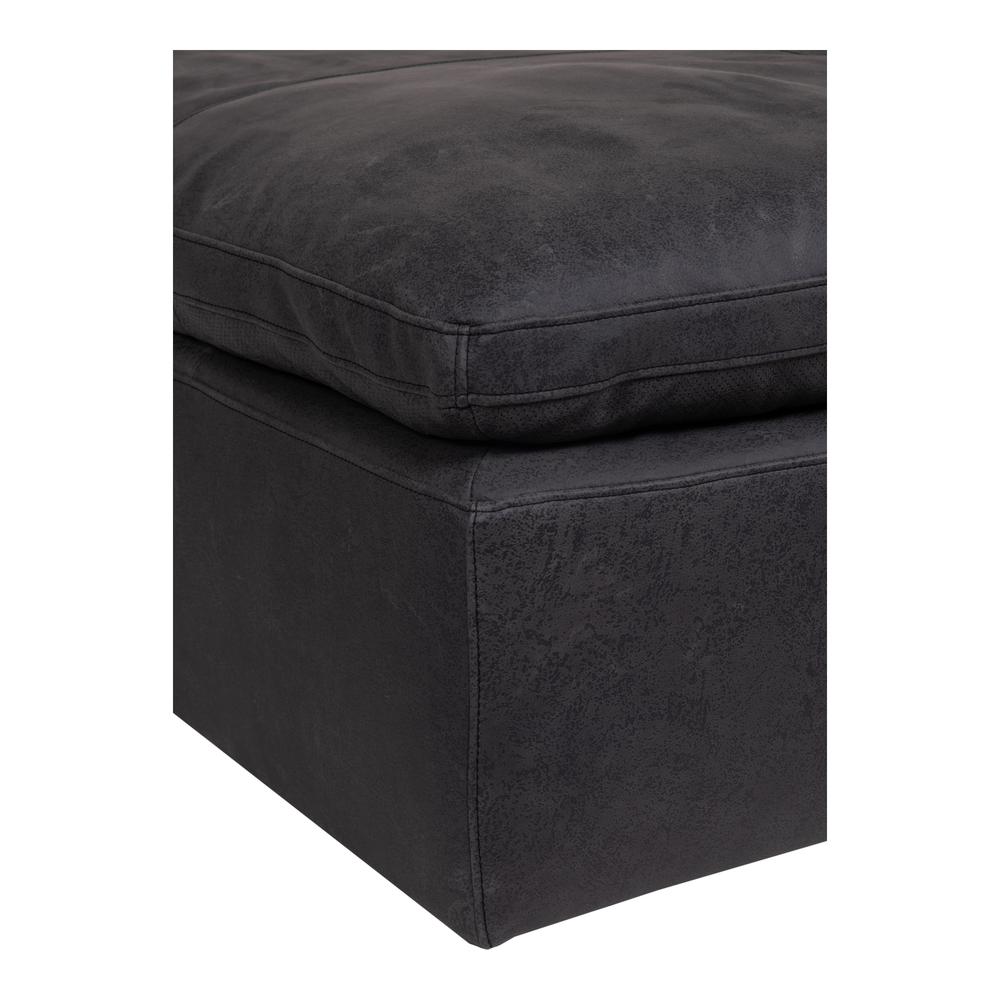 CLAY OTTOMAN NUBUCK LEATHER BLACK. Picture 4