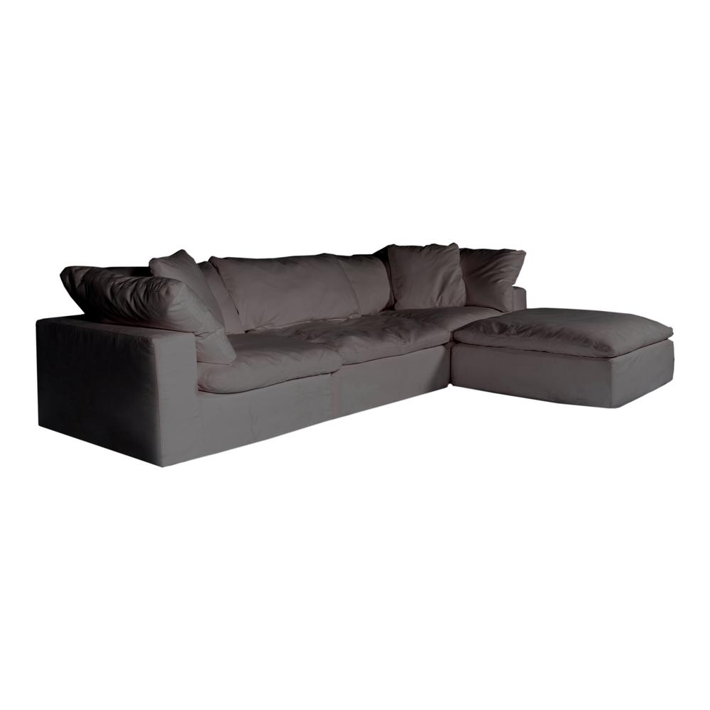CLAY LOUNGE MODULAR SECTIONAL LIVESMART FABRIC LIGHT GREY. Picture 3