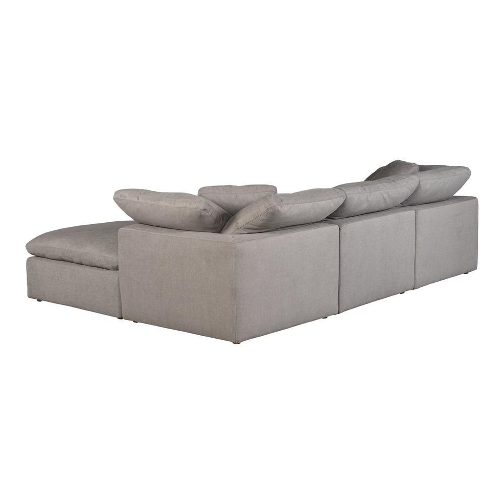 CLAY LOUNGE MODULAR SECTIONAL LIVESMART FABRIC LIGHT GREY. Picture 4
