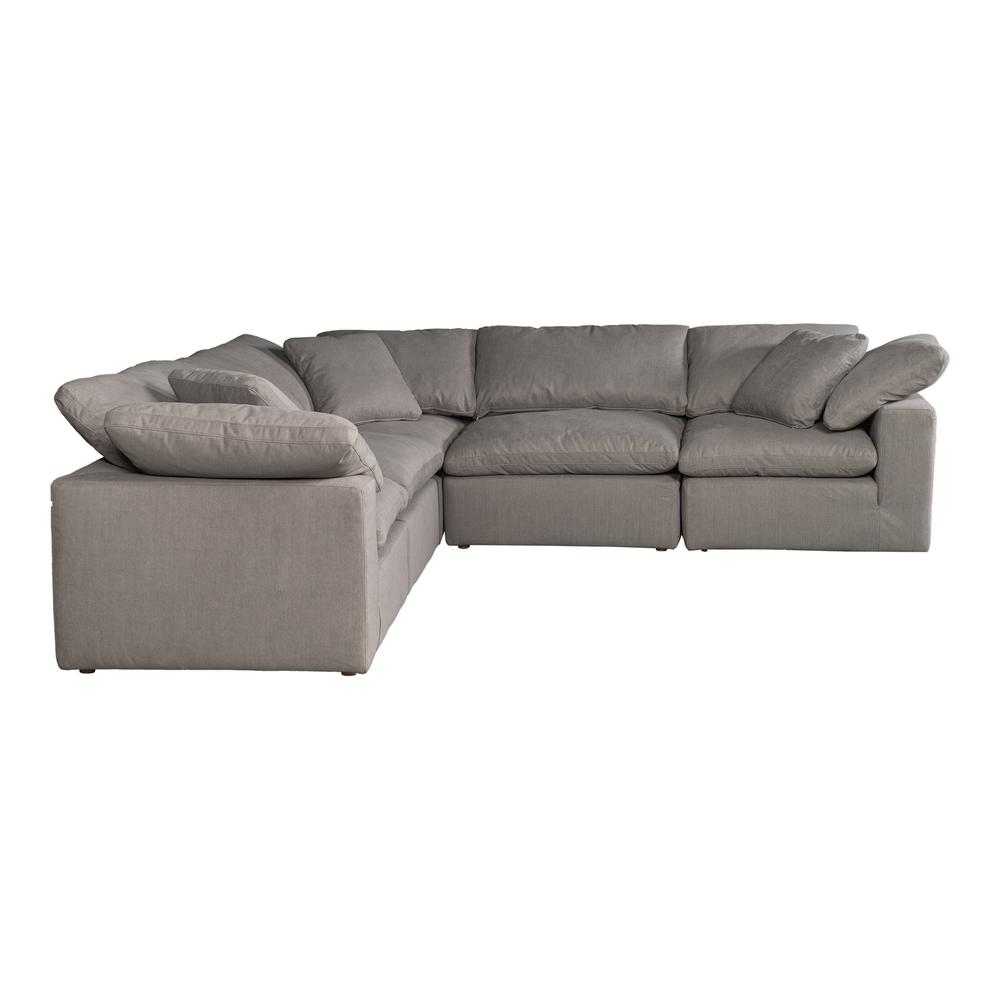 CLAY CLASSIC L MODULAR SECTIONAL LIVESMART FABRIC LIGHT GREY. Picture 1