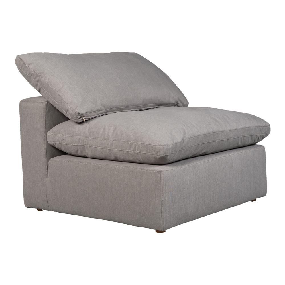 Terra Condo Slipper Chair Livesmart Fabric Light Grey. Picture 2