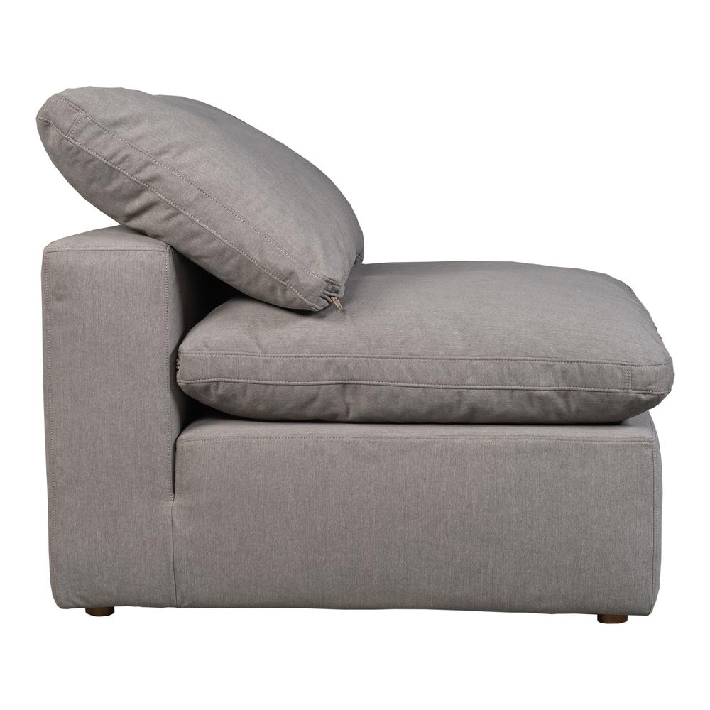 Terra Condo Slipper Chair Livesmart Fabric Light Grey. Picture 3